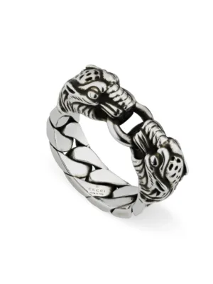 Double G Tiger Head Chain Ring