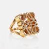 18K Anagram Crystals Ring