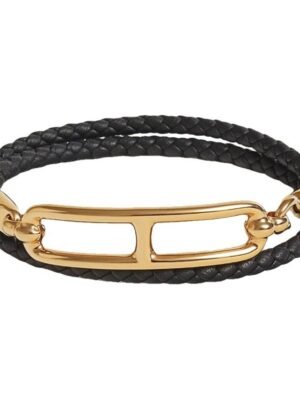 18K Roulis Double Tour Black H Bracelet