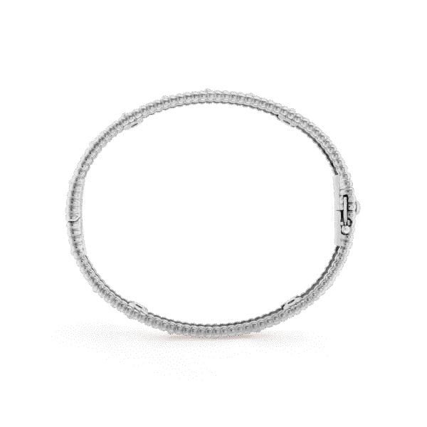 18K White Gold Perl¨¦e Clovers Bracelet