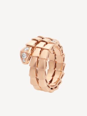 18K BV Serpenti Viper Demi Diamond Ring