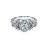 18K T Bow Ribbon Engagement Ring