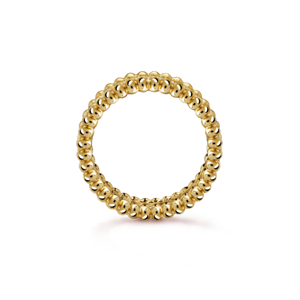 18K Yellow Gold Perl¨¦e Diamonds Ring