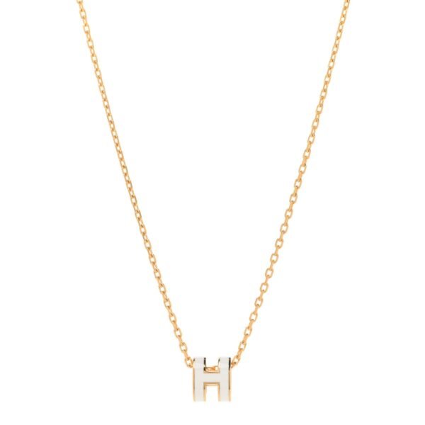 18K Mini Pop H White Necklace