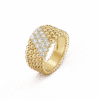 18K Perl¨¦e Diamonds Five Rows Ring