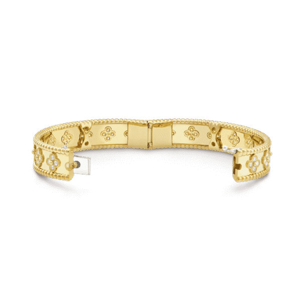18K Yellow Gold Perl¨¦e Clovers Bracelet
