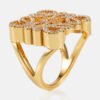 18K Anagram Crystals Ring
