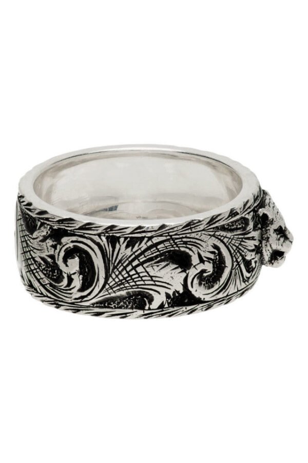 Double G Feline Head Ring