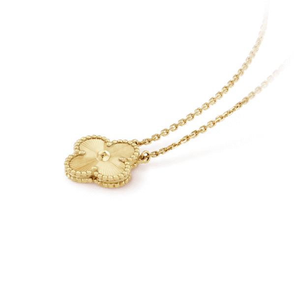 18K Vintage Alhambra Pendant Clover Necklace