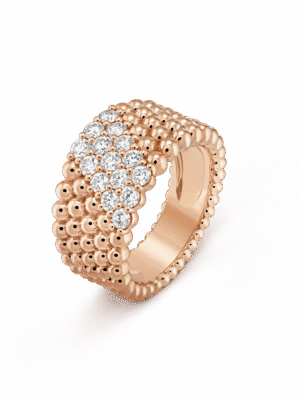 18K Perl¨¦e Diamonds Five Rows Ring