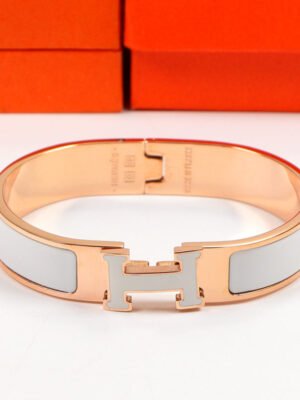 18K Clic H White Bracelet