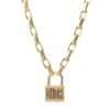 18K CD Lucky Locket Choker Necklace