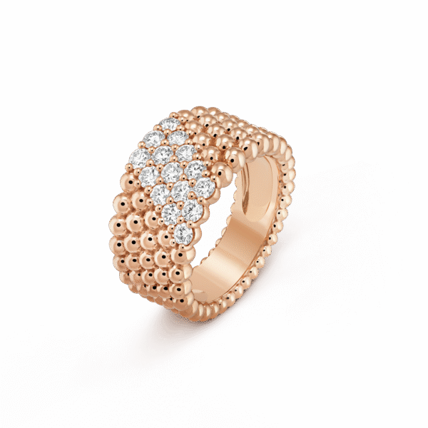 18K Perl¨¦e Diamonds Five Rows Ring