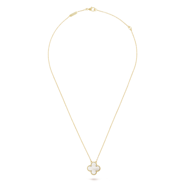 18K Vintage Alhambra Pendant Clover Necklace