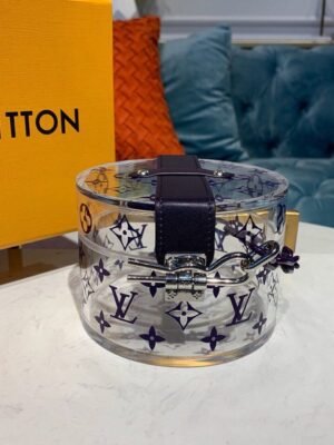 LV Scott Box Plexiglass Electric Blue For Women, Women¡¯s Box 4.9in/12.5cm LV GI0430