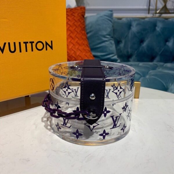 LV Scott Box Plexiglass Electric Blue For Women, Women¡¯s Box 4.9in/12.5cm LV GI0430