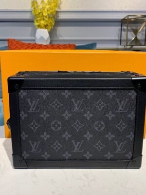 LV Soft Trunk Monogram Eclipse Canvas For Men, Bags 9.8in/25cm LV M44730