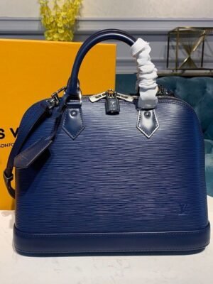 LV Alma PM Epi Navy Blue For Women, Women’s Handbags, Shoulder And Crossbody Bags 12.6in/32cm LV