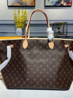 LV Neverfull GM Tote Bag Monogram Canvas Rose Ballerine Pink For Women, Women Handbags, Shoulder Bags 15.7in/39cm LV