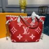 LV Neverfull MM Tote Bag Monogram Canvas Red/Pink For Women,  Shoulder Bags 12.2in/31cm LV M44567