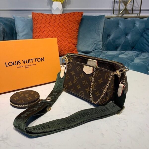 LV Multi Pochette Accessoires Monogram Canvas Khaki For Women, Women¡¯s Handbags, Shoulder And Crossbody Bags 9.4in/24cm LV M44813