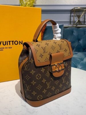 LV Dauphine Backpack PM Monogram and Monogram Reverse Canvas By Nicolas Ghesquiere For Spring-Summer, WoBags 20cm LV M45142
