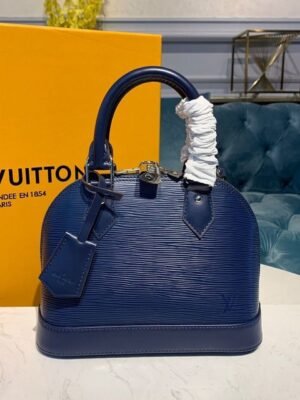 LV Alma BB Epi Indigo Blue For Women, Women’s Handbags, Shoulder And Crossbody Bags 9.2in/23.5cm LV M40855