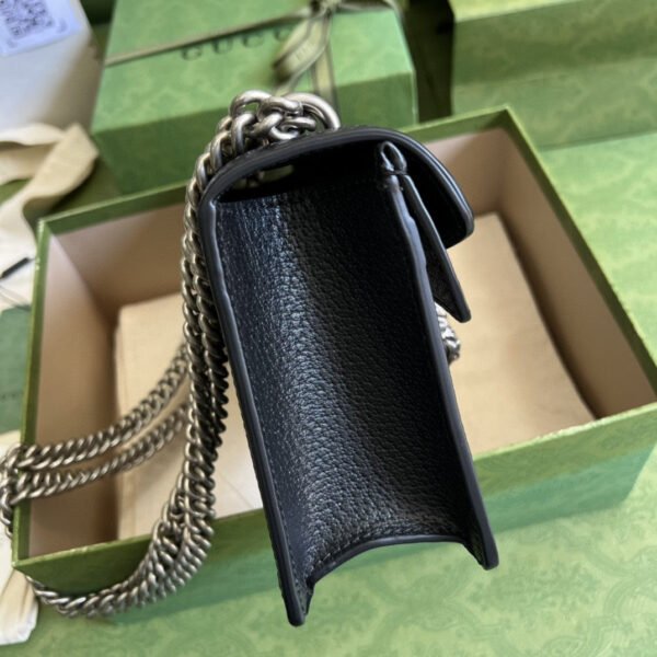 gg Dionysus Small gg Shoulder Bag Black And Ivory gg Denim Jacquard For Women 10in/25cm 499623