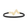 18K Louis Volt Upside Down Play Black Bracelet