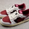 BAPE STA Low Top Sneakers in Red, White, and Black
