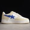 BAPE STA Low-Top Sneakers in Cream and Blue