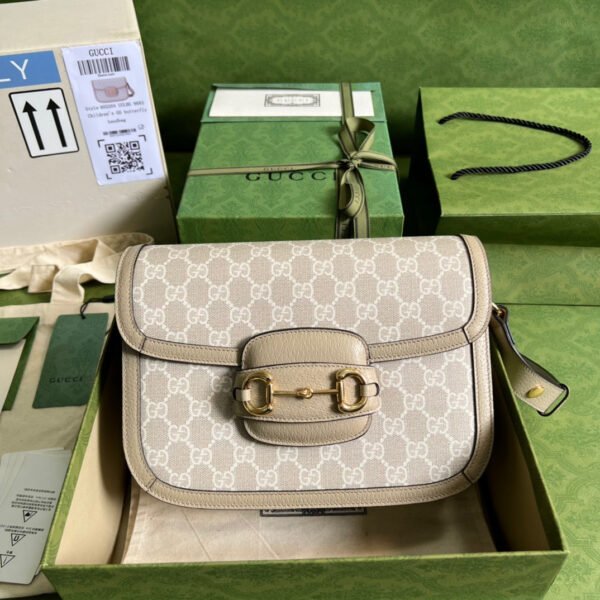 gg Horsebit 1955 gg Mini Bag Beige For Women, Women’s Bags 8.1in/21cm gg ??658574 UULAG 9682