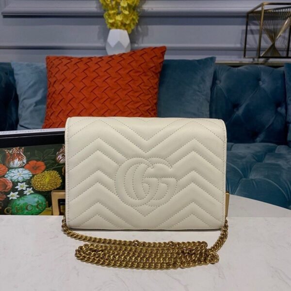 gg Marmont Matelass¨¦ Mini Bag White Matelass¨¦ For Women 8in/20cm gg 474575 DTD5N 9022