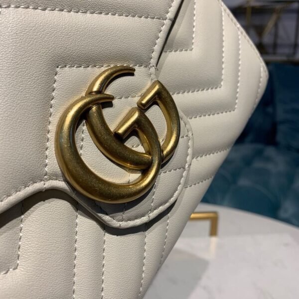 gg Marmont Matelass¨¦ Mini Bag White Matelass¨¦ For Women 8in/20cm gg 474575 DTD5N 9022