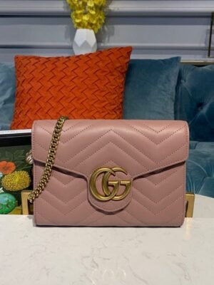 gg Marmont Matelass¨¦ Mini Bag Dusty Pink Matelass¨¦ For Women 8in/20cm gg 474575