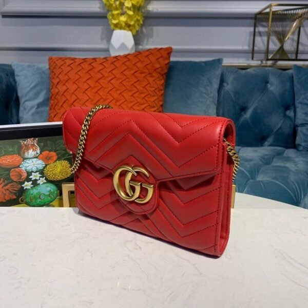 gg Marmont Matelass¨¦ Mini Bag Dusty Red Matelass¨¦ For Women 8in/20cm gg 474575