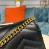 gg Marmont Matelass¨¦ Mini Bag Black Matelass¨¦ Chevron With gg On The Back For Women 8in/20cm gg 474575 DTD1T 1000