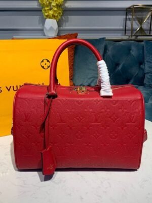 LV Speedy Bandouliere 30 Monogram Empreinte Cherry Red For Women,  Shoulder And Crossbody Bags 11.8in/30cm LV