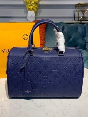 LV Speedy Bandouliere 30 Monogram Empreinte Blue For Women,  Shoulder And Crossbody Bags 11.8in/30cm LV