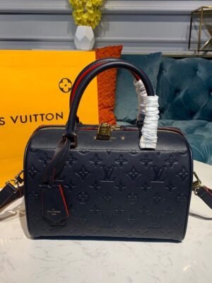 LV Speedy Bandouliere 25 Monogram Empreinte Navy Blue For Women,  Shoulder And Crossbody Bags 9.8in/25cm LV