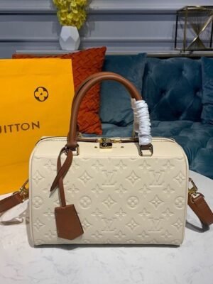 LV Speedy Bandouliere 25 Monogram Empreinte Creme For Women,  Shoulder And Crossbody Bags 9.8in/25cm LV