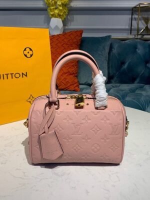 LV Speedy Bandouliere 20 Monogram Empreinte Light Pink For Women,  Shoulder And Crossbody Bags 7.8in/20cm LV