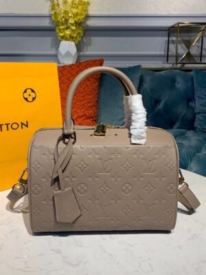 LV Speedy Bandouliere 25 Monogram Empreinte Galet Grey For Women,  Shoulder And Crossbody Bags 9.8in/25cm LV