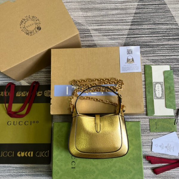 gg Jackie 1961 Lizard Mini Bag Gold For Women, Women’s Bags 7.5in/19cm gg ?