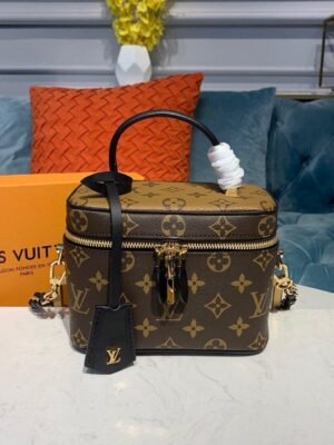 LV Vanity PM Monogram And Monogram Reverse Canvas By Nicolas Ghesquiere For Women,  Shoulder And Crossbody Bags 7.5in/19cm LV M45165