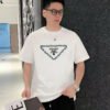 Prada White T-Shirt with Logo Design