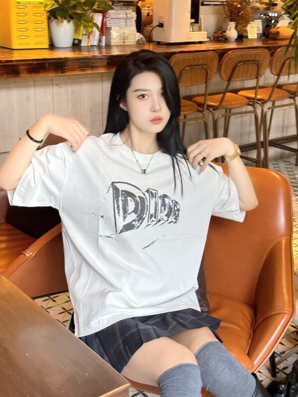 11_1442723c-7c0d-4810-ac57-2b47145a9898 Dior White T-Shirt with Bold Logo