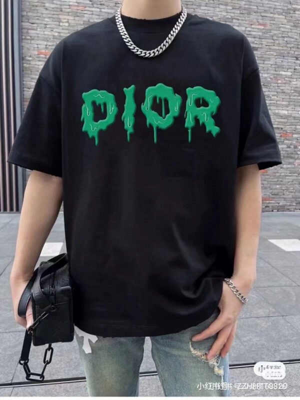 11_94bf8d22-6c71-43db-8402-745be46fda0a Dior Dripping Logo T-Shirt (Black)