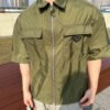 Prada Olive Green Short-Sleeve Jacket