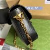 gg Horsebit 1955 Lizard Mini Bag Black For Women, Women’s Bags 8in/20cm gg